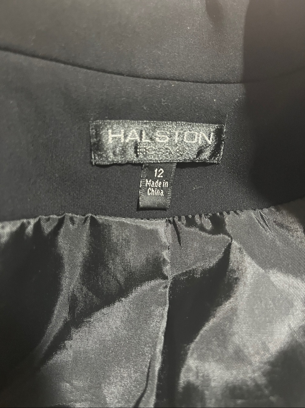 HALSTON Heritage Black Long Button-Front Blazer Jacket 12 NWOT - Picture 11 of 11
